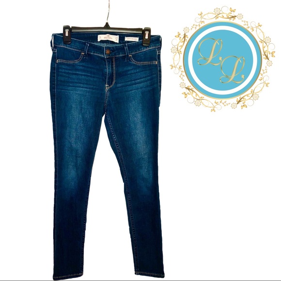 Hollister Skinny Low Rise Jegging Dark Wash - Picture 2 of 3